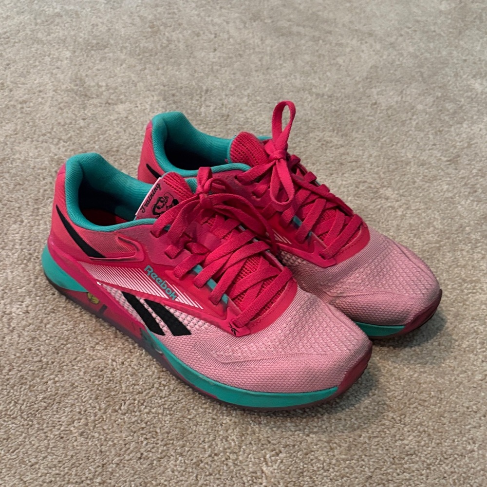 Reebok Women's Vibrant Pink and Teal Nanos